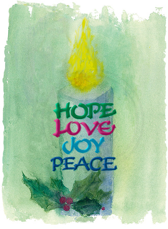Candle• Hope, Love, Joy, Peace